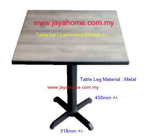 CAFE TABLE 600MM SQUARE
